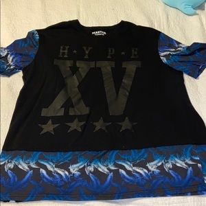 Black T-shirt with HYPE XV on front